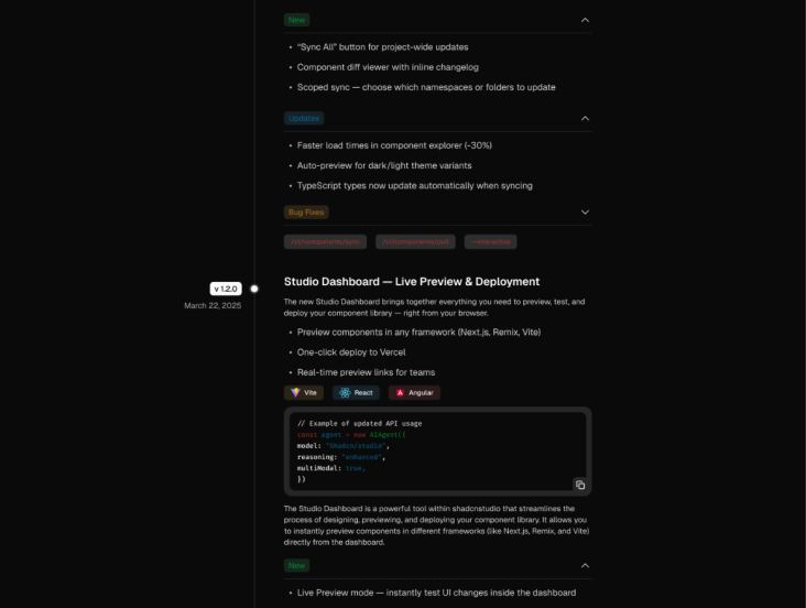Landing Page Changelog 2
