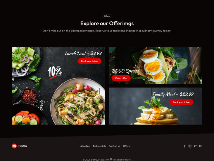 Landing Page Restaurant 3