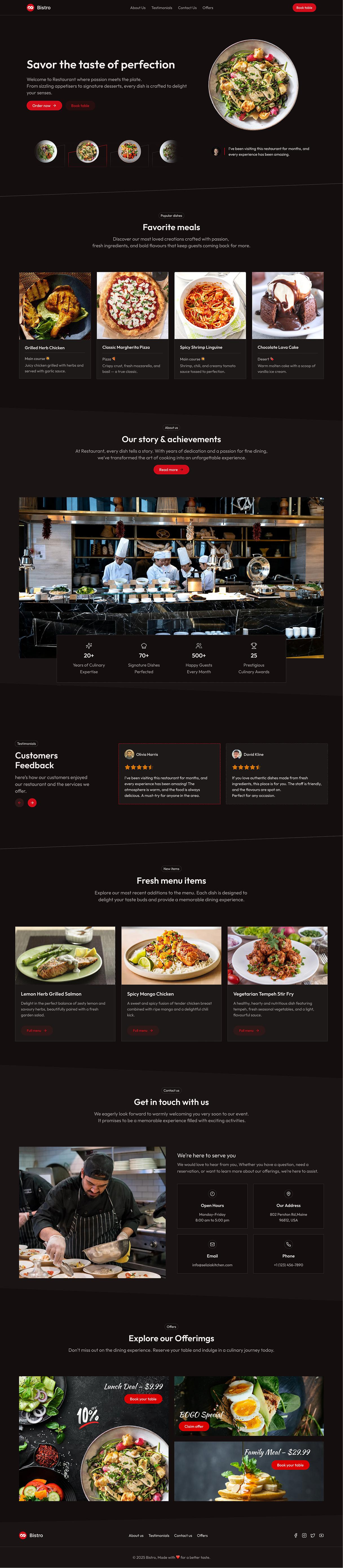 Bistro - Shadcn UI Restaurant Landing Page Template - Free-large-image-1