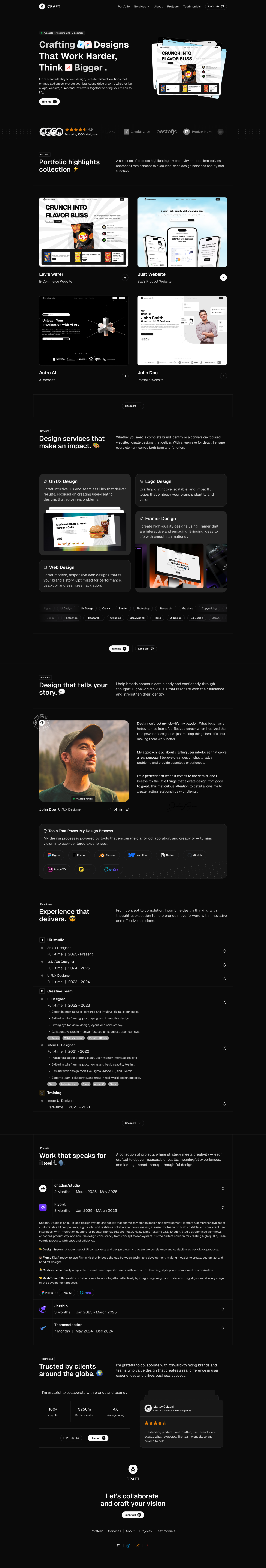 Craft - Shadcn UI Portfolio Landing Page Template-large-image-1