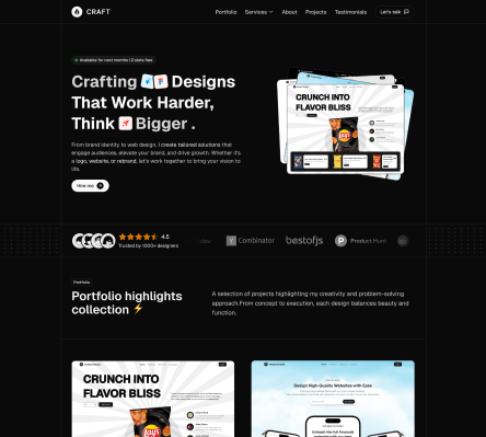 Craft - Shadcn UI Portfolio Landing Page Template-small-image-1