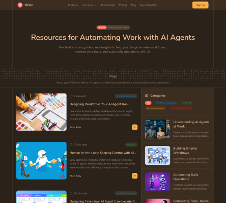 Orion - Shadcn UI AI Agent Landing Page Template-small-image-2