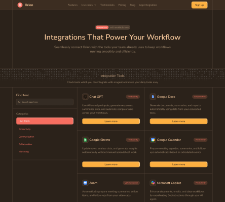 Orion - Shadcn UI AI Agent Landing Page Template-small-image-4