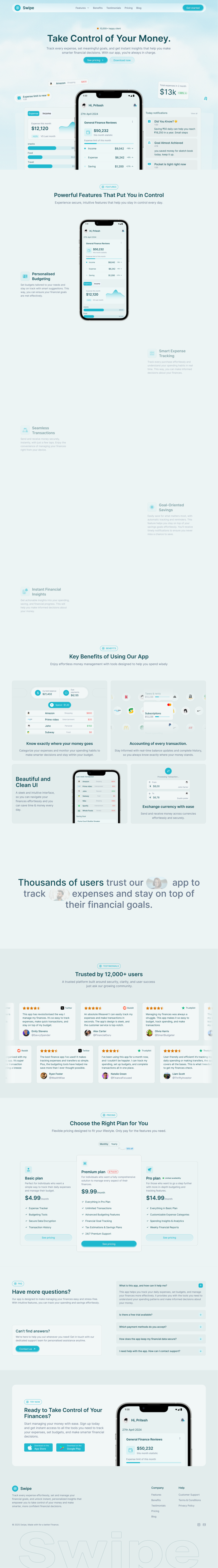 Swipe - Shadcn UI Mobile App Landing Page Template-large-image-1