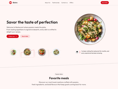 Landing Page Restaurant 1