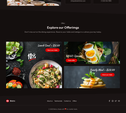 Bistro - Shadcn UI Restaurant Landing Page Template - Free-small-image-3