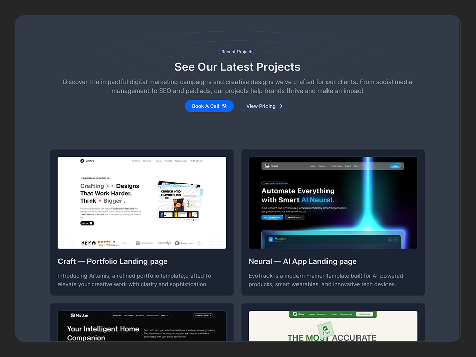 Projects Page