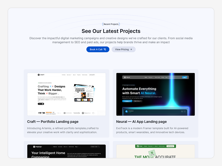 Projects Page