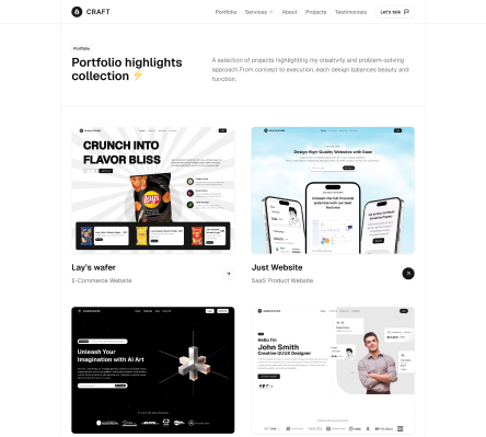 Craft - Shadcn UI Portfolio Landing Page Template-small-image-2