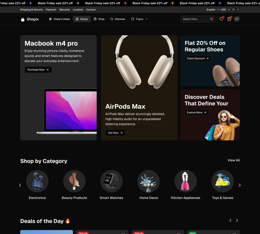Shopix - Shadcn UI eCommerce Template (Full)-small-image-1