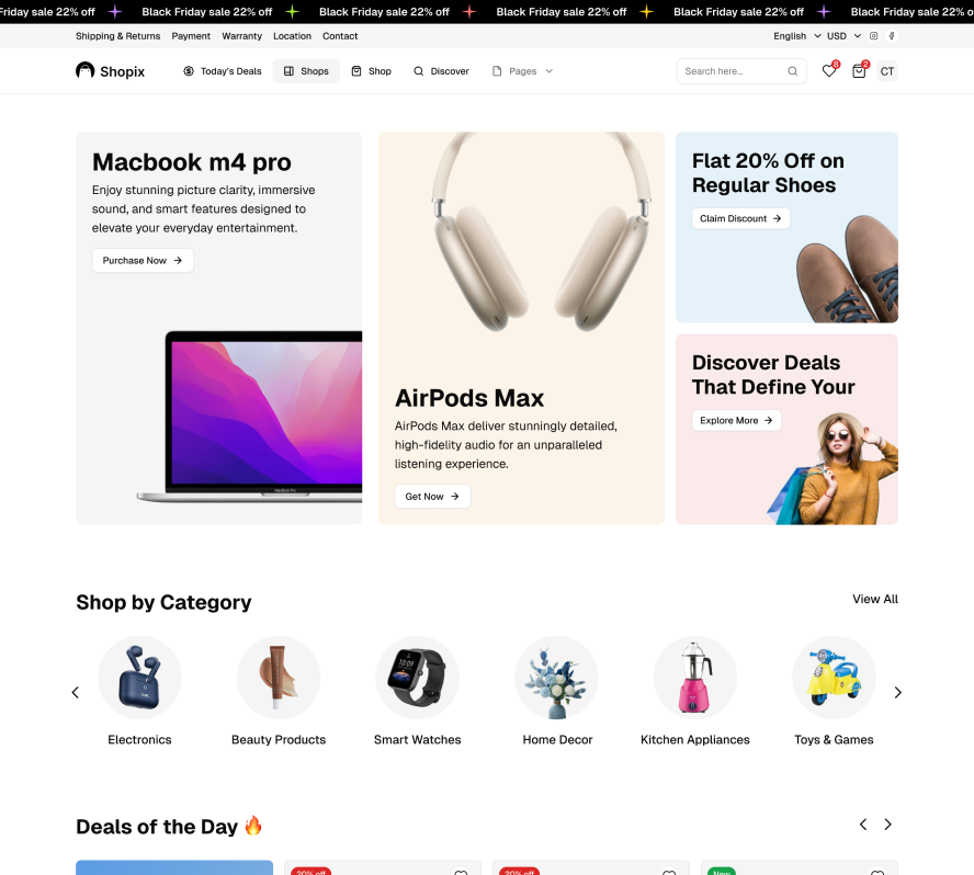 Shopix - Shadcn UI eCommerce Template (Full)-small-image-1