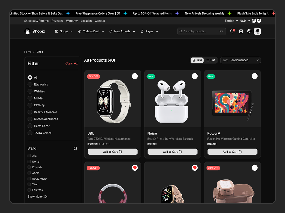 Shop Page