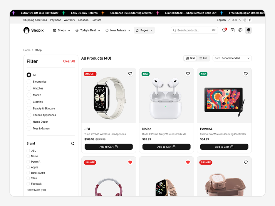 Shop Page