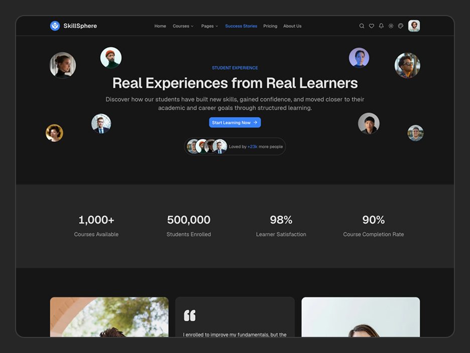 Success Stories Page