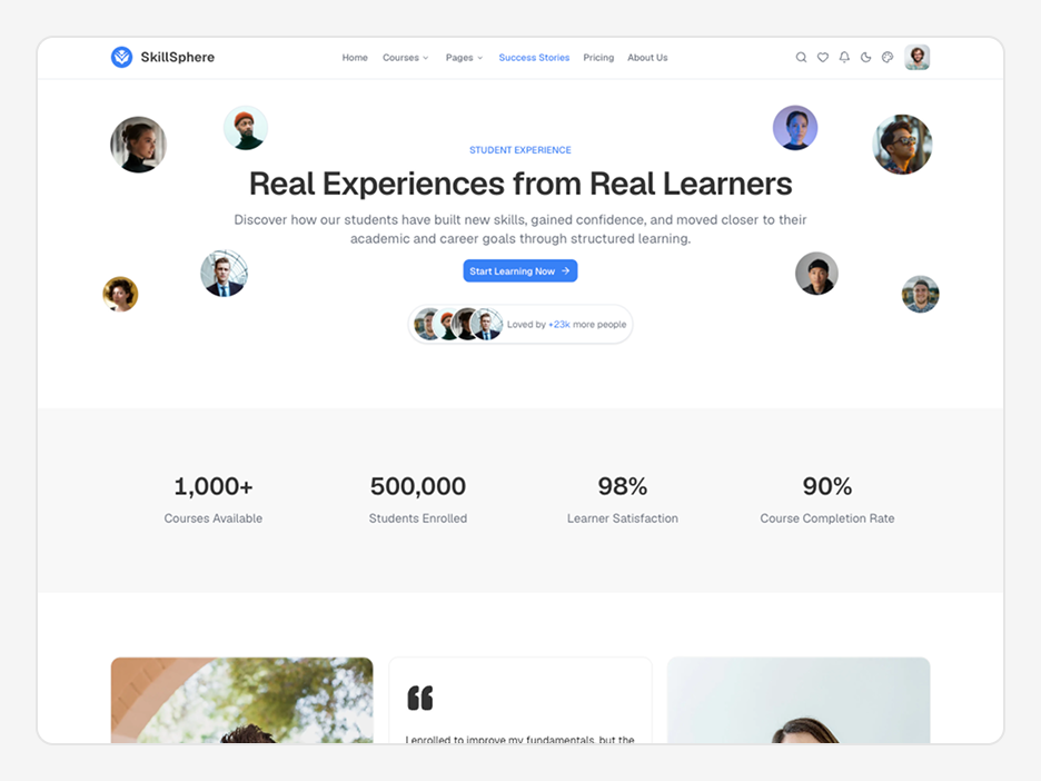 Success Stories Page