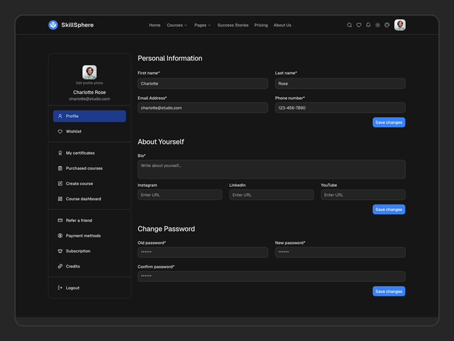 Profile Page